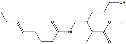 2-[N-(3-Hydroxypropyl)-N-(5-octenoylaminomethyl)amino]propionic acid potassium salt Struktur