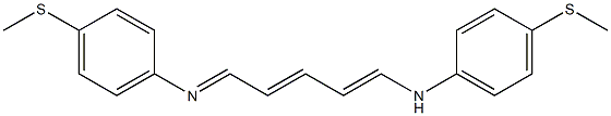 4-(Methylthio)-N-[5-[[4-(methylthio)phenyl]amino]-2,4-pentadienylidene]benzenamine Struktur