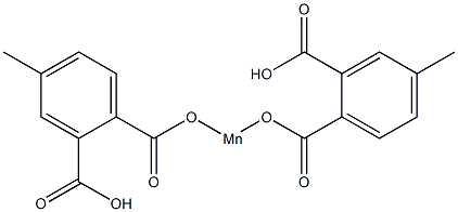 Bis(2-carboxy-4-methylbenzoyloxy)manganese(II) Struktur