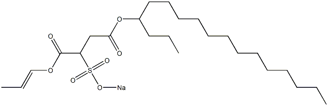 2-(Sodiosulfo)succinic acid 4-heptadecyl 1-(1-propenyl) ester Struktur