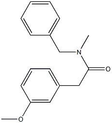 N-Methyl-N-(benzyl)-2-(3-methoxyphenyl)acetamide Struktur