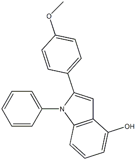 2-(p-Methoxyphenyl)-1-phenyl-1H-indol-4-ol Struktur