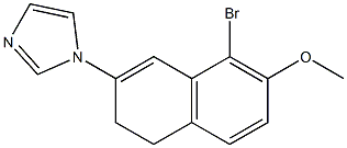 1,2-Dihydro-3-(1H-imidazol-1-yl)-5-bromo-6-methoxynaphthalene Struktur