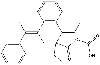 1,2,3,4-Tetrahydro-4-(1-phenylethylidene)naphthalene-2,2-dicarboxylic acid diethyl ester Struktur