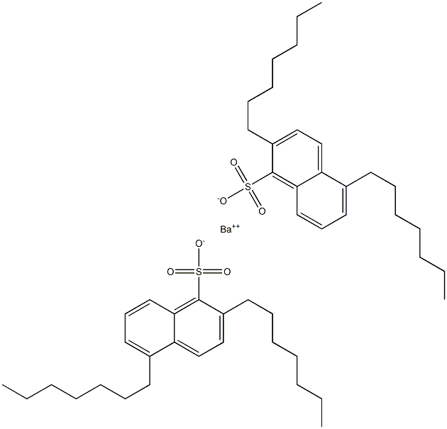 Bis(2,5-diheptyl-1-naphthalenesulfonic acid)barium salt Struktur