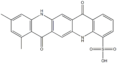 5,7,12,14-Tetrahydro-8,10-dimethyl-7,14-dioxoquino[2,3-b]acridine-4-sulfonic acid Struktur