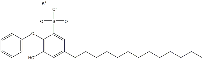 6-Hydroxy-4-tridecyl[oxybisbenzene]-2-sulfonic acid potassium salt Struktur