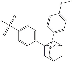 1-(4-(Methylsulfonyl)phenyl)-3-(4-(methylthio)phenyl)adamantane Struktur