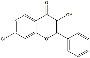 7-Chloro-3-hydroxy-2-phenyl-4H-1-benzopyran-4-one Struktur