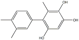 6-Methyl-5-(3,4-dimethylphenyl)benzene-1,2,4-triol Struktur