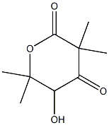 3,3,6,6-Tetramethyl-5-hydroxytetrahydro-2H-pyran-2,4-dione Struktur