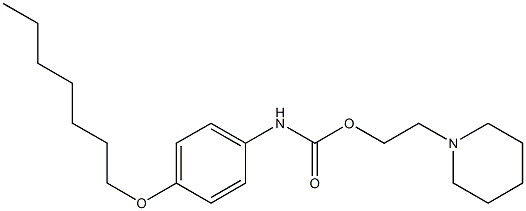 [4-(Heptyloxy)phenyl]carbamic acid 2-piperidinoethyl ester Struktur