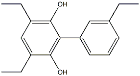 4,6-Diethyl-2-(3-ethylphenyl)benzene-1,3-diol Struktur