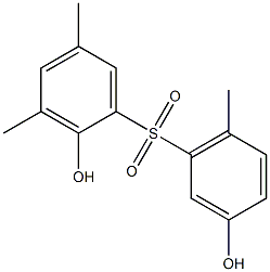 2,3'-Dihydroxy-3,5,6'-trimethyl[sulfonylbisbenzene] Struktur