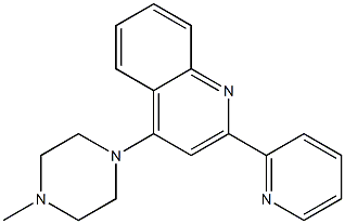 4-(4-Methyl-1-piperazinyl)-2-(2-pyridinyl)quinoline Struktur