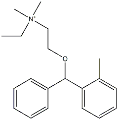 N-Ethyl-N,N-dimethyl-2-[(2-methylphenyl)phenylmethoxy]ethanaminium Struktur