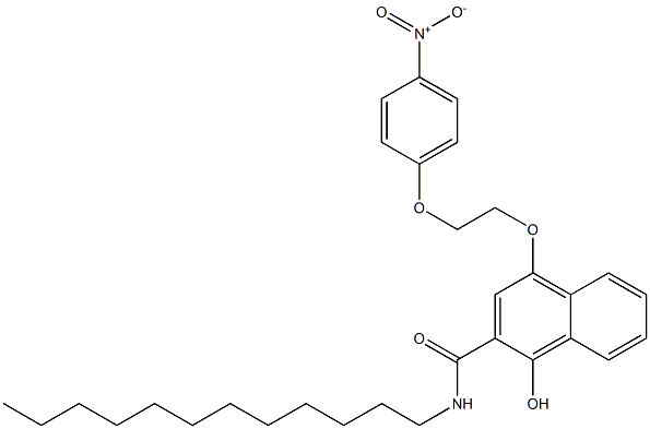 N-Dodecyl-1-hydroxy-4-[2-(4-nitrophenoxy)ethoxy]-2-naphthalenecarboxamide Struktur