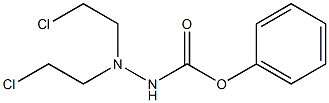 3,3-Bis(2-chloroethyl)carbazic acid phenyl ester Struktur