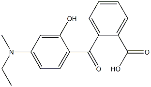 o-[2-Hydroxy-4-(N-methyl-N-ethylamino)benzoyl]benzoic acid Struktur