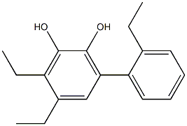 5,6-Diethyl-3-(2-ethylphenyl)benzene-1,2-diol Struktur