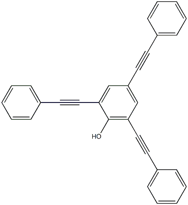 2,4,6-Tris(phenylethynyl)phenol Struktur