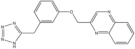 2-[3-(1H-Tetrazol-5-ylmethyl)phenoxymethyl]quinoxaline Struktur