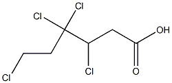 3,4,4,6-Tetrachlorohexanoic acid Struktur