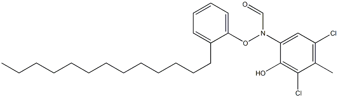 2-(2-Tridecylphenoxyformylamino)-4,6-dichloro-5-methylphenol Struktur