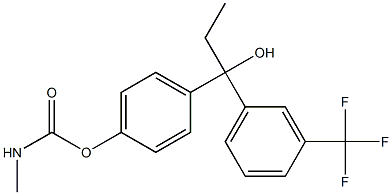 1-(3-Trifluoromethylphenyl)-1-(4-methylaminocarbonyloxyphenyl)-1-propanol Struktur