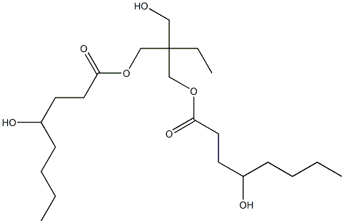 Bis(4-hydroxyoctanoic acid)2-ethyl-2-(hydroxymethyl)-1,3-propanediyl ester Struktur