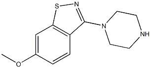 6-Methoxy-3-(1-piperazinyl)-1,2-benzisothiazole Struktur