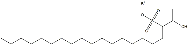 2-Hydroxyicosane-3-sulfonic acid potassium salt Struktur