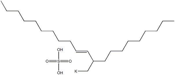 Sulfuric acid 2-nonyl-3-tridecenyl=potassium ester salt Struktur