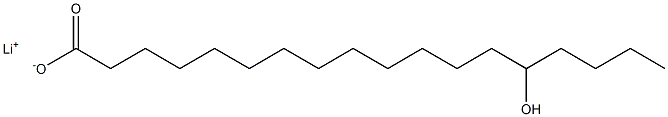 14-Hydroxystearic acid lithium salt Struktur