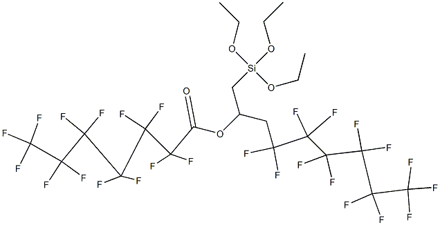 Tridecafluoroheptanoic acid [1-[[triethoxysilyl]methyl]-3,3,4,4,5,5,6,6,7,7,8,8,8-tridecafluorooctyl] ester Struktur