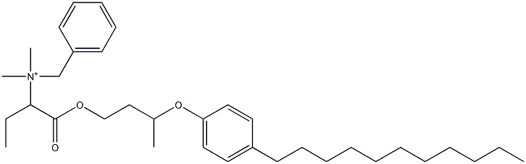 N,N-Dimethyl-N-benzyl-N-[1-[[3-(4-undecylphenyloxy)butyl]oxycarbonyl]propyl]aminium Struktur