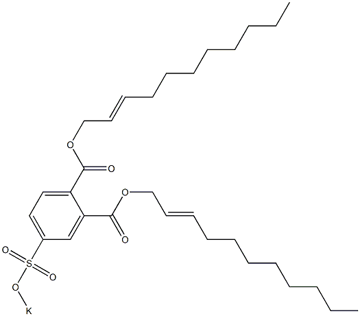 4-(Potassiosulfo)phthalic acid di(2-undecenyl) ester Struktur