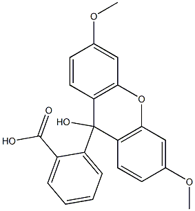 2-(9-Hydroxy-3,6-dimethoxy-9H-xanthen-9-yl)benzoic acid Struktur