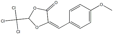 (5E)-2-(Trichloromethyl)-5-(4-methoxybenzylidene)-1,3-dioxolan-4-one Struktur