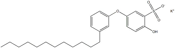 4-Hydroxy-3'-dodecyl[oxybisbenzene]-3-sulfonic acid potassium salt Struktur