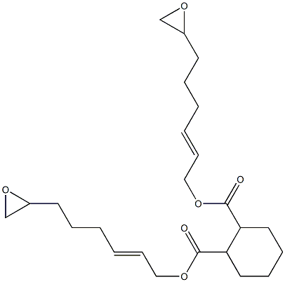 Cyclohexane-1,2-dicarboxylic acid bis(7,8-epoxy-2-octen-1-yl) ester Struktur