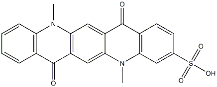 5,7,12,14-Tetrahydro-5,12-dimethyl-7,14-dioxoquino[2,3-b]acridine-3-sulfonic acid Struktur