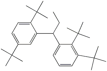 1-(2,3-Di-tert-butylphenyl)-1-(2,5-di-tert-butylphenyl)propane Struktur