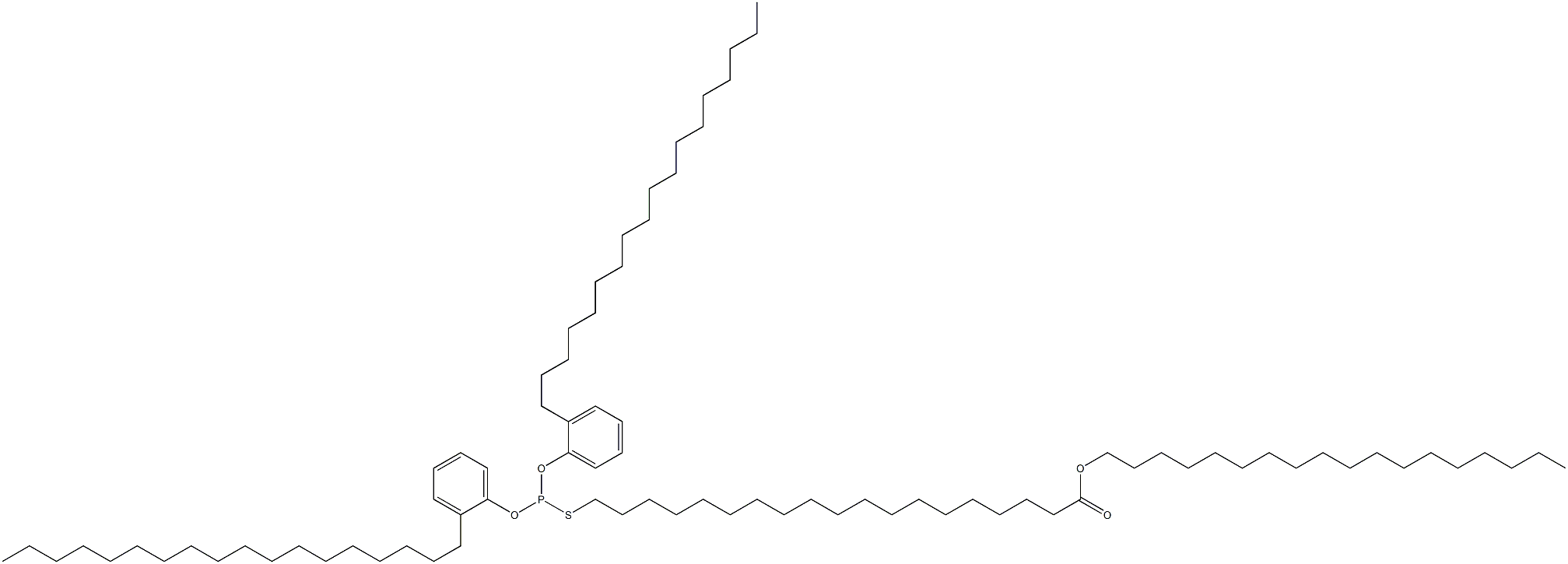 Thiophosphorous acid O,O-bis(2-octadecylphenyl)S-(19-octadecyloxy-19-oxononadecyl) ester Struktur