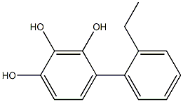 4-(2-Ethylphenyl)benzene-1,2,3-triol Struktur