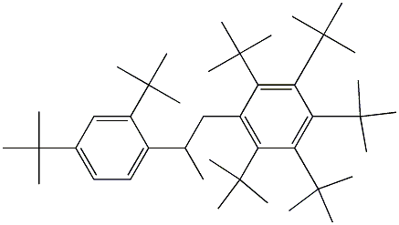 1-(Penta-tert-butylphenyl)-2-(2,4-di-tert-butylphenyl)propane Struktur