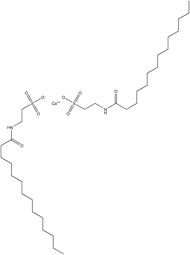 Bis(N-tetradecanoyltaurine)calcium salt Struktur