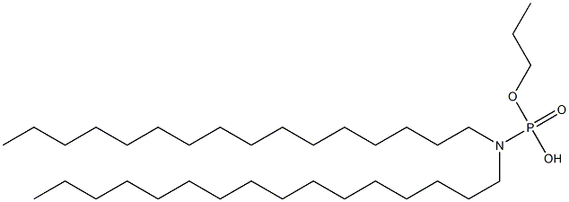 N,N-Dihexadecylamidophosphoric acid hydrogen propyl ester Struktur