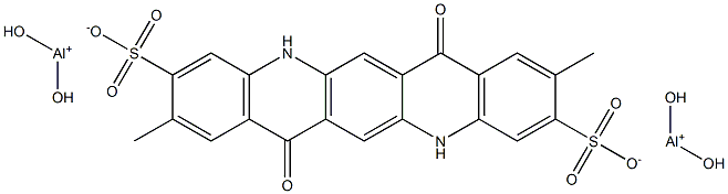 5,7,12,14-Tetrahydro-2,9-dimethyl-7,14-dioxoquino[2,3-b]acridine-3,10-disulfonic acid bis(dihydroxyaluminum) salt Struktur