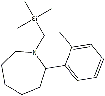 1-(Trimethylsilylmethyl)-2-(2-methylphenyl)hexahydro-1H-azepine Struktur